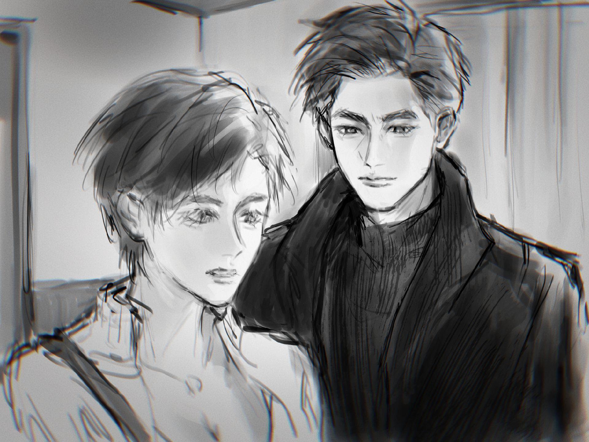 上位者为爱低头。#黑冰 #王志文 #蒋雯丽 #procreate绘画 #同人