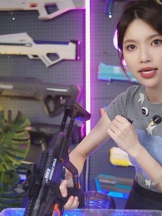 【手自一体火舞MK3】爆闪联动回膛儿童脉冲电动连发呲水枪玩具男孩