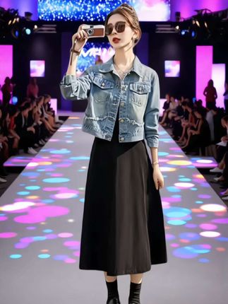 美式复古牛仔外套女短款2025春秋季新款小个子减龄洋气设计感上衣#时尚女装#时尚穿搭#牛仔上衣 #引领时尚潮流