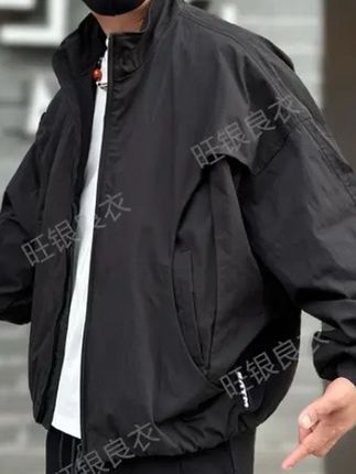 秋冬新款小众美式休闲高街蝙蝠袖结构口袋设计宽松立领夹克外套男#秋冬新款 #美式 #复古 #显瘦 #夹克