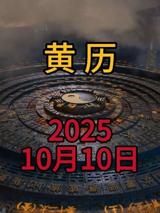 2025年10月10日黄历,今日注意事项#老黄历 #日历 #国学文化 #传统文化 #敬所不能