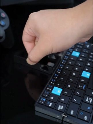 B.O.W便携折叠三蓝牙键盘无线迷你适用苹果安卓办公通用充电超薄