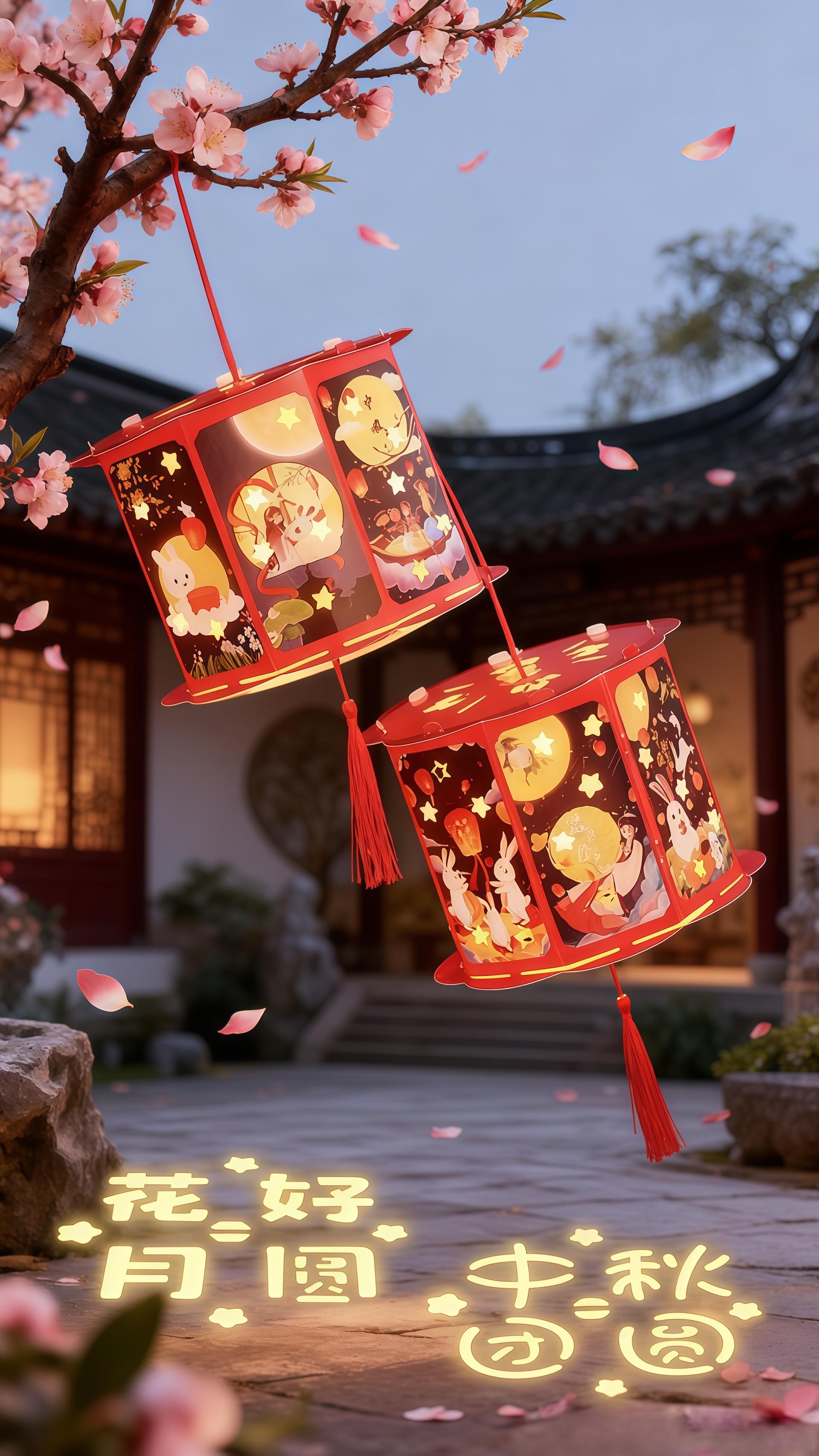 中秋投影花灯也太好玩了,寓意中秋团圆,特别好看!#中秋灯笼 #投影灯笼#儿童灯笼#中秋节手工灯笼 #中秋节灯笼