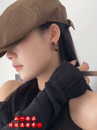 合金仿珍珠耳饰 早秋美拉德耳饰豹纹耳环高级感耳钉小众气质耳饰#时尚饰品 #最美耳饰 #耳环控女生 #流行饰品 #饰品首饰