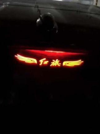 红旗汽车高位刹车灯投影板专属个性装饰尾灯贴#刹车灯投影板 #红旗 #车贴