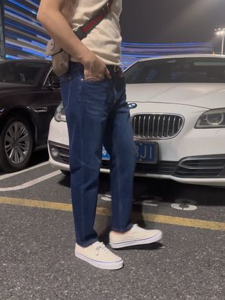 秋季牛仔裤男九分弹性蓝绿色#360度弹性牛仔裤男九分#八分牛仔裤男弹性#蓝绿色牛仔裤男九分#简约穿搭 #修身小脚牛仔裤男弹性