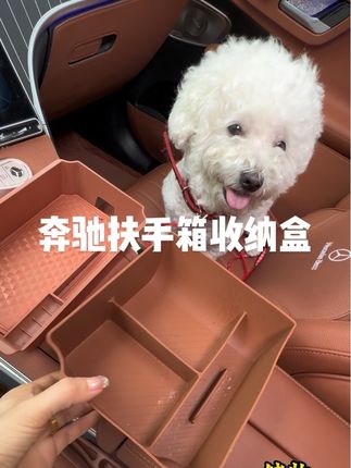 中央扶手箱上下两层收纳盒#奔驰#梅赛德斯奔驰 #奔驰glc