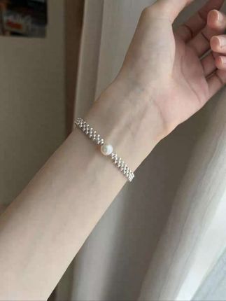 精致银手链#时尚饰品 #美出高级感 #小众设计感