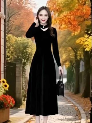 #穿搭 #今日穿搭#女装穿搭#时尚女装#春秋新款长袖打底长裙