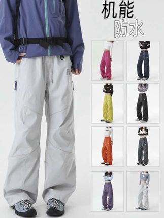 秋季三防解构机能冲锋裤男女潮牌印花户外登山裤宽松美式休闲长裤#裤子穿搭 #裤子推荐 #裤子男 #裤子女夏季