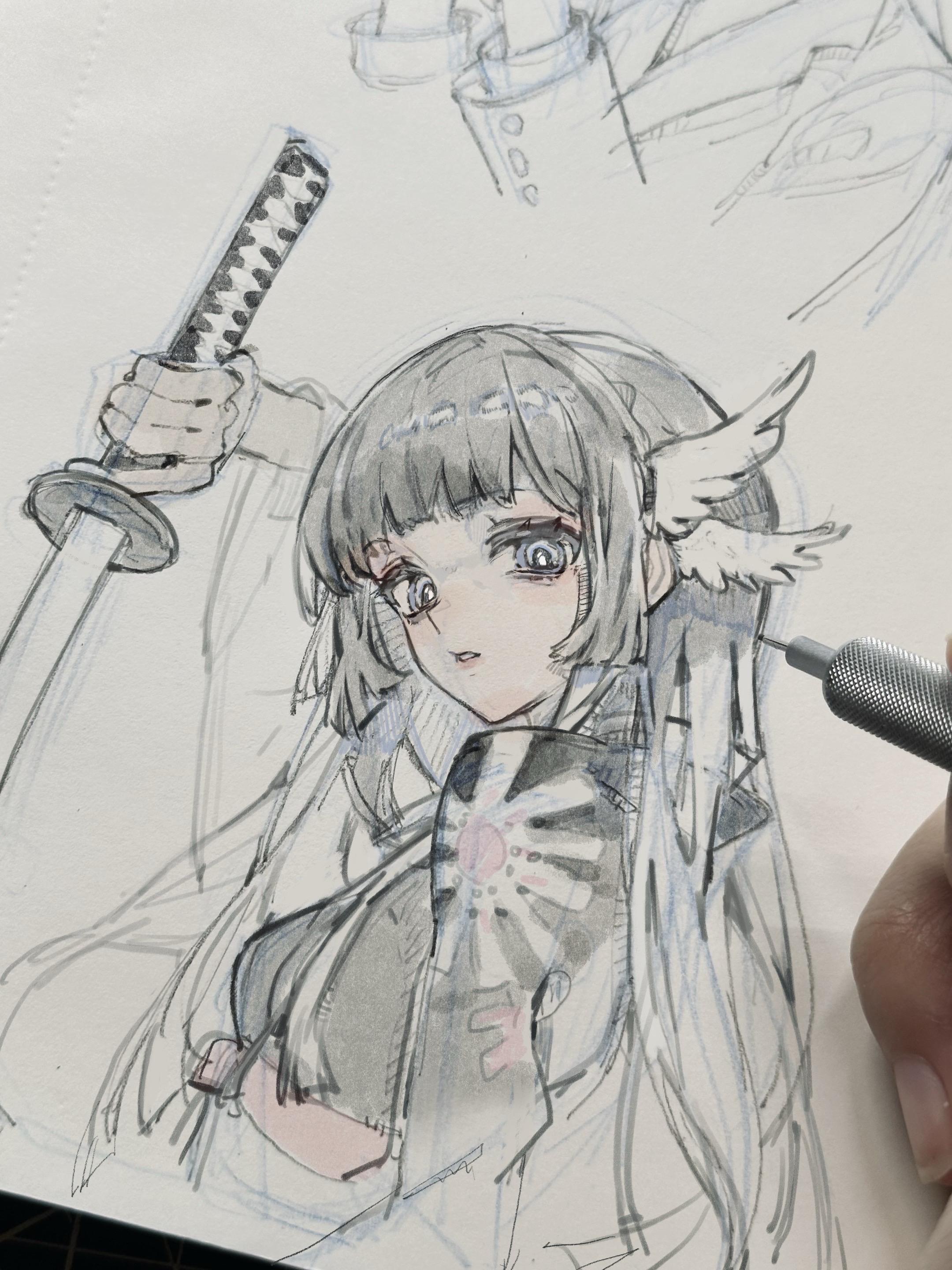 神谷花音 pv开头的雨夜和服少女太带感了 忍不住画了 p1:黑道千金 p2:女高杀手,参考了一点栗山千明👉👈 p3:笼中鸟 #画画 #二次元 #解限机 #解限机蓝芯之弧光 #手绘
