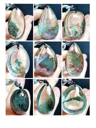 天然绿幽灵水晶聚宝盆吊坠,一物一图所见即所得毛衣链🔮!#强烈推荐 #美爆了 #天然水晶 #绿幽灵 #幽灵水晶
