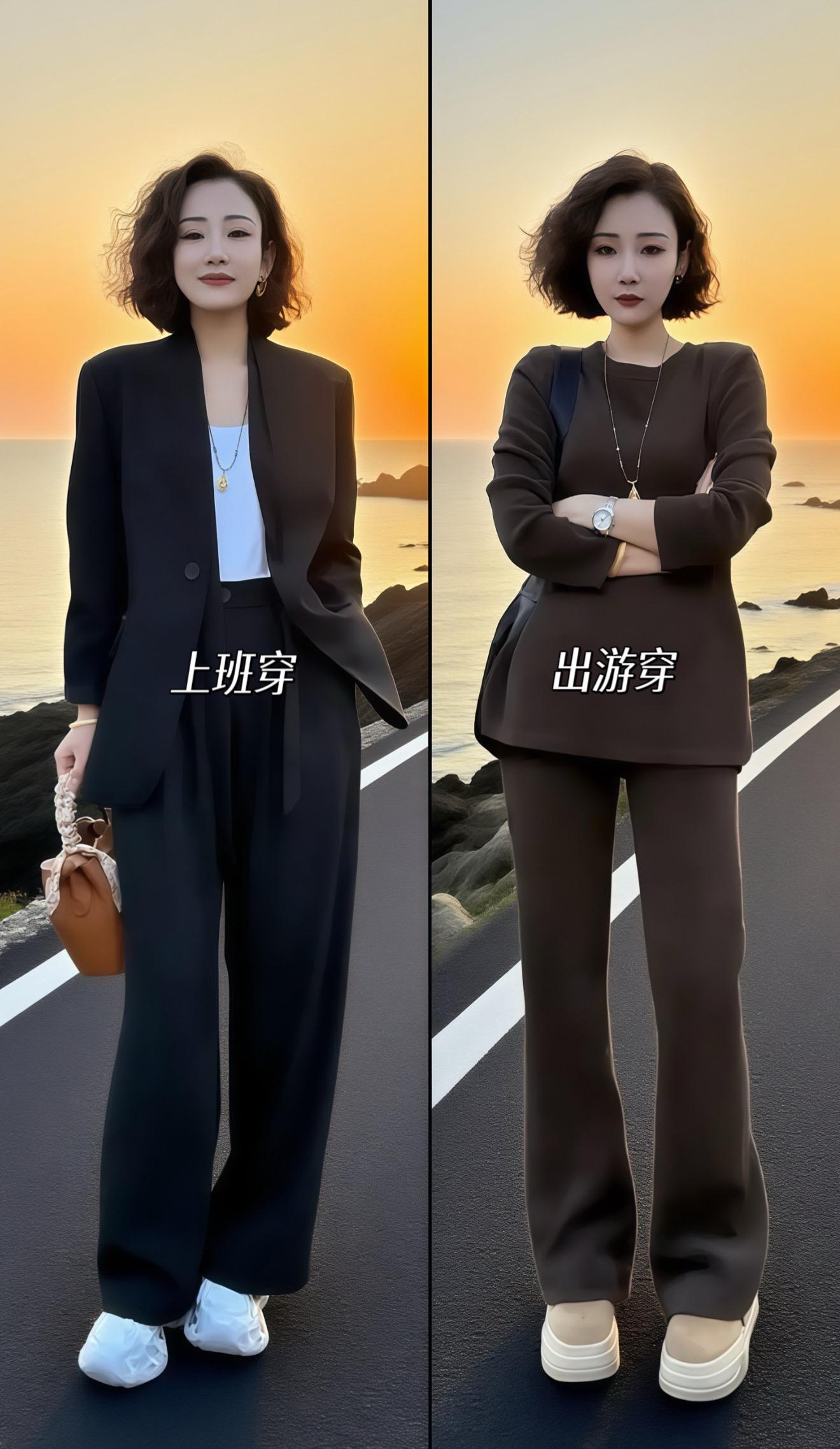 2025秋意渐浓,这套网红高档套装堪称穿搭界“气质担当”!深棕系高级配色,自带低调奢华感,宽松大码版型对各种身材友好,藏肉显瘦一把手。上衣简约大气,下装阔腿设计拉长腿部线条,行走间尽是潇洒范儿。 无论是通勤时搭配精致配饰,秒变职场精英;还是休闲日踩上厚底鞋,化身街头潮人,它都能完美适配。柔软质感带来舒适体验,百搭属性让你轻松hold住各种场景,是这个秋季提升衣品的绝佳选择,穿上它,你就是人群中自带高光的气质女神~ #高级感穿搭 #早秋穿搭三分钟出门不是梦 #初秋一周不重样穿搭 #早秋通勤出游穿搭一起拿捏#休闲减龄穿搭