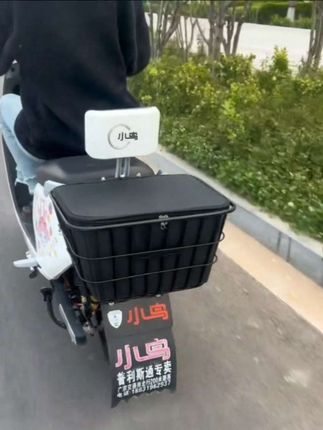 电动车后置车筐放书包电动摩托车车篮头盔收纳爱玛储物筐挂篮#电动车车筐 #车筐 #收纳整理 #好东西一起分享