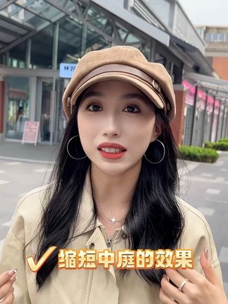 在显脸小这块还是太权威了! #八角帽贝雷帽 #显头小 #修饰头型 #百搭