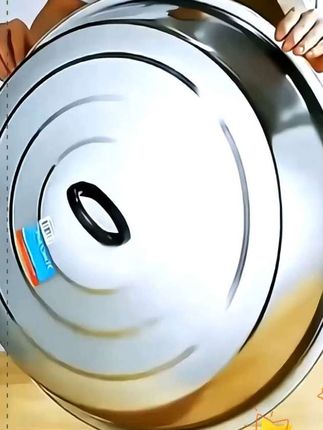 锅盖不锈钢铁炒锅盖子商用锅大锅盖 锅盖把手 蒸锅加厚 食堂 家用#好物分享#智能家居#锅盖
