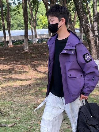 儿子一转眼已经一米七五了 #青少年冲锋衣 #男生穿搭