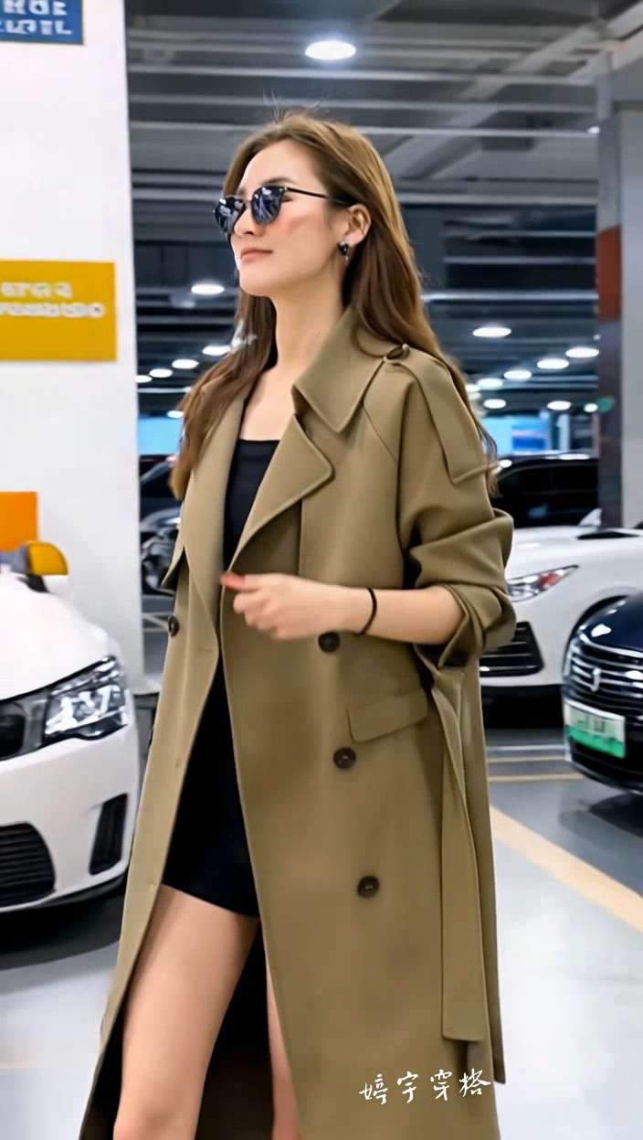 2025新款女款大衣春秋季英伦风女士风衣小个子欧货爆款中长款外套