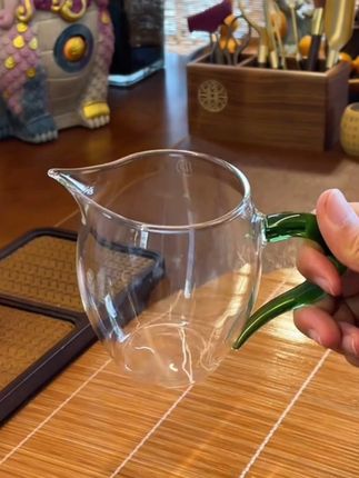 闺蜜追着问的宝藏杯!泡茶颜值翻倍 #茶具推荐 #泡茶神器#高颜值茶具#玻璃公道杯#茶生活
