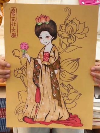 【学漫画速写的九九八十一问】——二创仕女图的第一步#真实生活分享官#画画 #簪花仕女图 #二创 #动漫人物绘画