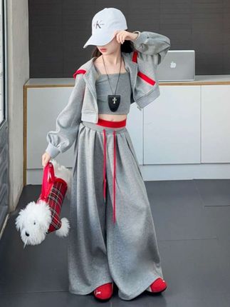 女童秋装连帽外套#高级感穿搭 #时装搭配 # 运动休闲#两件套