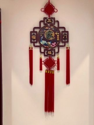 这款桃木中国结挂客厅墙入户玄关墙等,不但喜庆还很好,快挂上吧 #创作灵感 #客厅背景墙 #装饰画 #中国结挂件 #玄关