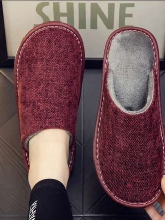 时尚拖鞋,包头居家布艺情侣拖鞋,