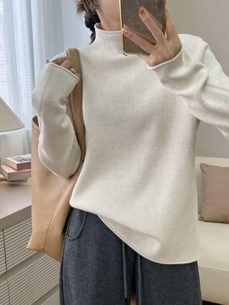 工厂现货6018(90-200斤穿)加厚保暖显瘦百搭卷边小半高领针织毛衣#好物推荐🔥 #毛衣 #好穿又好搭 #谁穿谁好看 #爆款热卖中