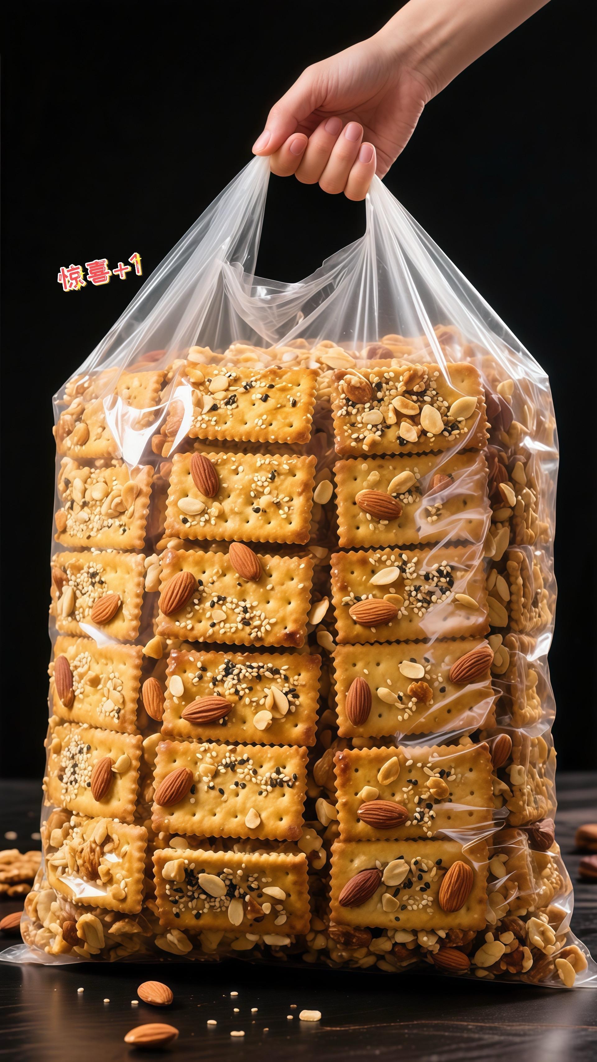 薄脆坚果饼干。薄脆坚果饼干。精选坚果脆饼,即酥脆又诱人,已经成为家庭餐桌上的新宠。无论是休闲聚会还是工作的间隙,这款饼干都是很不错的选择。每片轻巧如羽,融合了椰片、巴旦木、腰果等多种坚果精华,散发着诱人的蛋香,口感酥脆非凡。轻咬一口,就能唤醒沉睡的味蕾,这款坚果脆饼,无疑是您无法抗拒的美味盛宴。爱了爱了!#又酥又脆又香#妈呀太香了#饼干#超便宜超划算#零食推荐