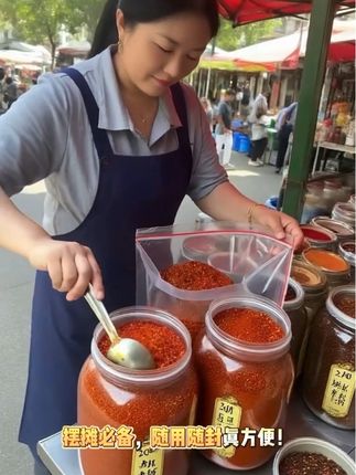 商用辣椒面批发价!五种椒混搭,上色增香一步到位,性价比拉满。#美食 #酱料 #辣椒面