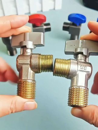 九牧王大流量角阀铜体家用球芯全开球阀燃气热水器专用三角阀4分#大流量角阀 #铜体角阀 #生活必备 #家庭必备 #每日分享