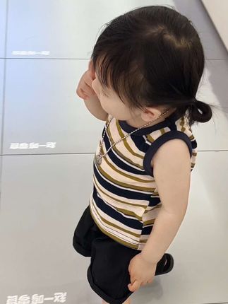 条纹小背心#生女儿就要这样穿 #萌宝穿搭 #女宝穿搭 #儿童穿搭 #儿童穿搭分享