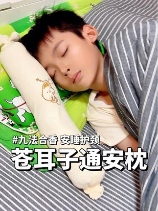 小孩子睡觉不老实的,这个抱枕真不错,味道也很好闻#苍耳子 #合香枕 #枕头 #母婴好物 #好睡眠