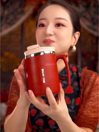 【500ML】杯子女生马克杯高级感带盖勺不锈钢办公室咖啡杯水杯茶杯#水杯 #马克杯 #咖啡杯 #保温杯 #杯子