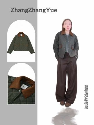 翻领短款棉服|利落剪裁,轻松搭出韩系休闲感 #ootd穿搭 #百搭 #强烈推荐 #棉服 #今天穿什么