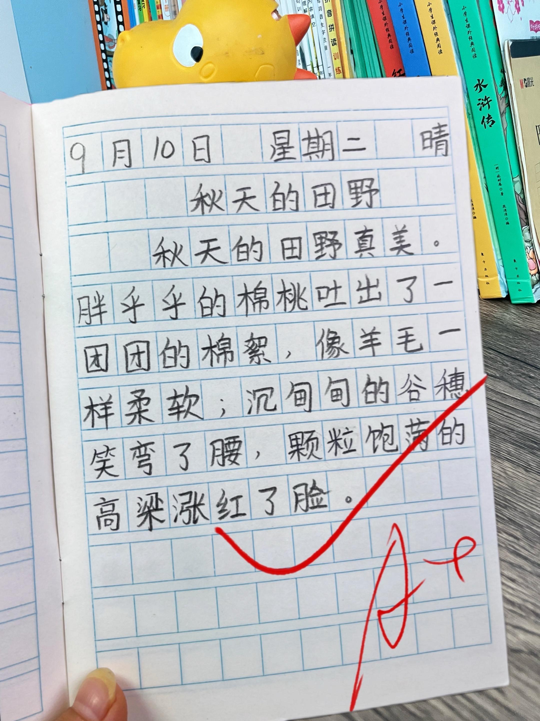 开学上#一年级 的孩子,每天读两页一句话日记,为以后写作积累素材,提升写作能力#看图写话#一二年级看图写话#作文素材#好书分享