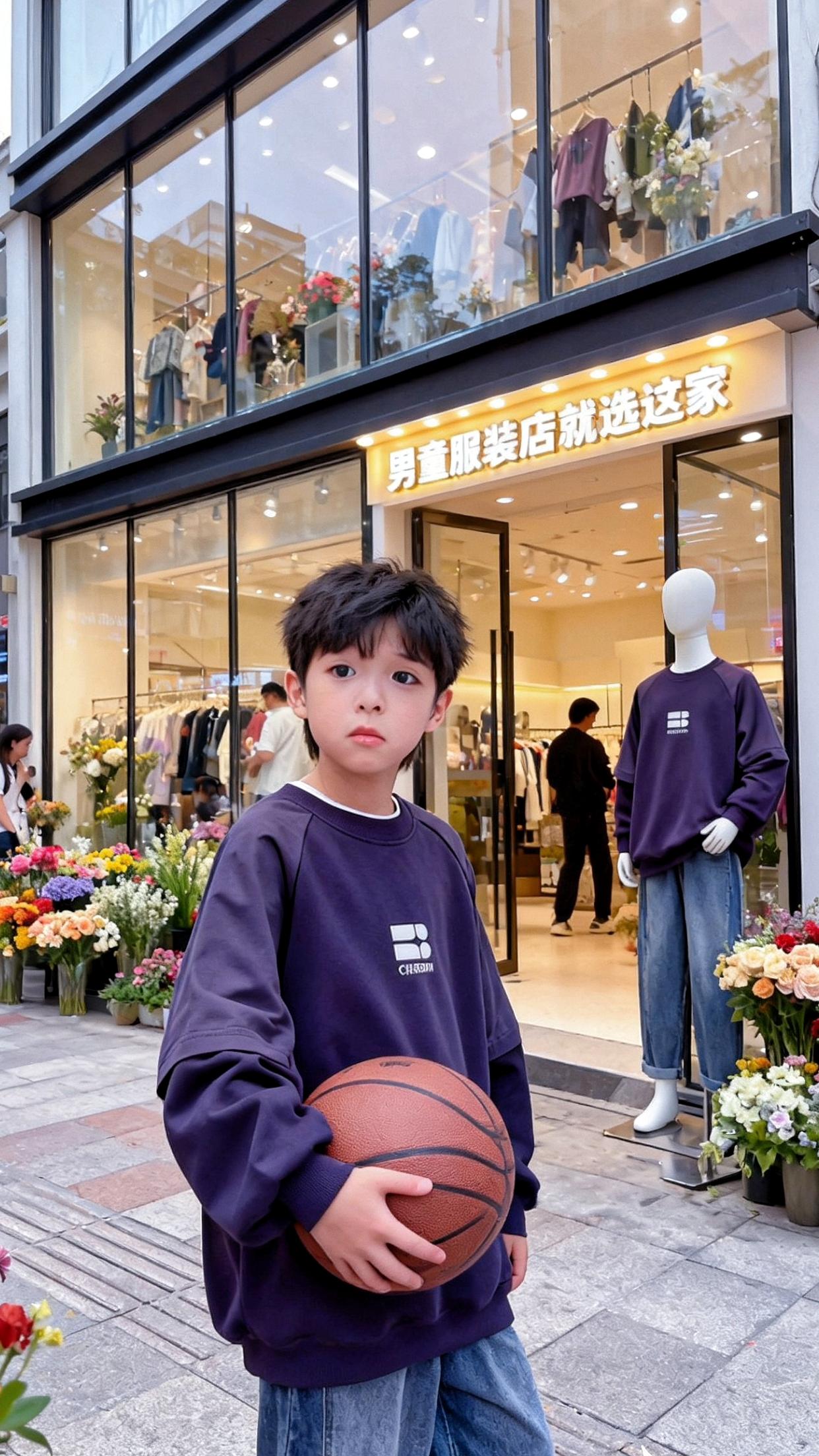 男童卫衣春秋款,中大童宽松洋气秋装假两件长袖内搭#男宝穿搭 #儿童穿搭 #外套穿搭 #时尚休闲穿搭 #时装穿搭