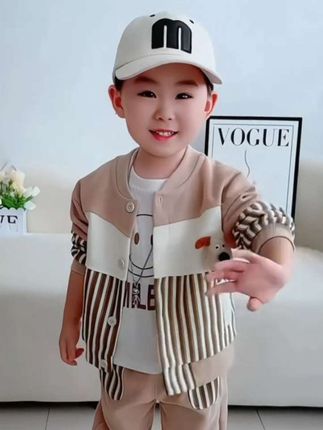 童装男童春秋装套装新款婴儿童春季男宝宝春装洋气#休闲三件套#儿童三件套#萌娃穿搭#可爱萌娃#萌娃 #萌娃穿搭