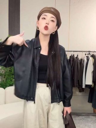 2025春秋季皮衣短款翻领时尚短外套韩版58815百搭网红宽 2025春秋季皮衣短款翻领时尚短外套韩版58815百搭网红宽松复古#通勤搭配 #小众设计感 #皮衣 #皮衣外套 #皮衣穿搭@DOU+小助手