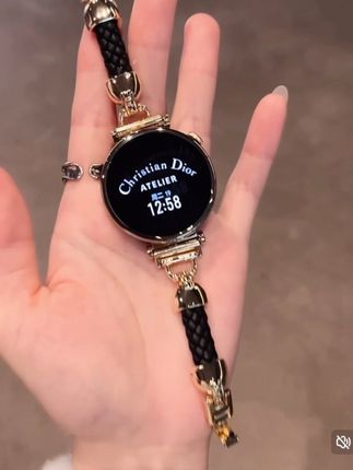 适用华为菱格皮质编绳拼金属手表表带GT4GT5watch3watch4GT2GT3女#华为表带#华为gt4表带#华为gt3表带#华为手表表带 #华为手表表带watch3
