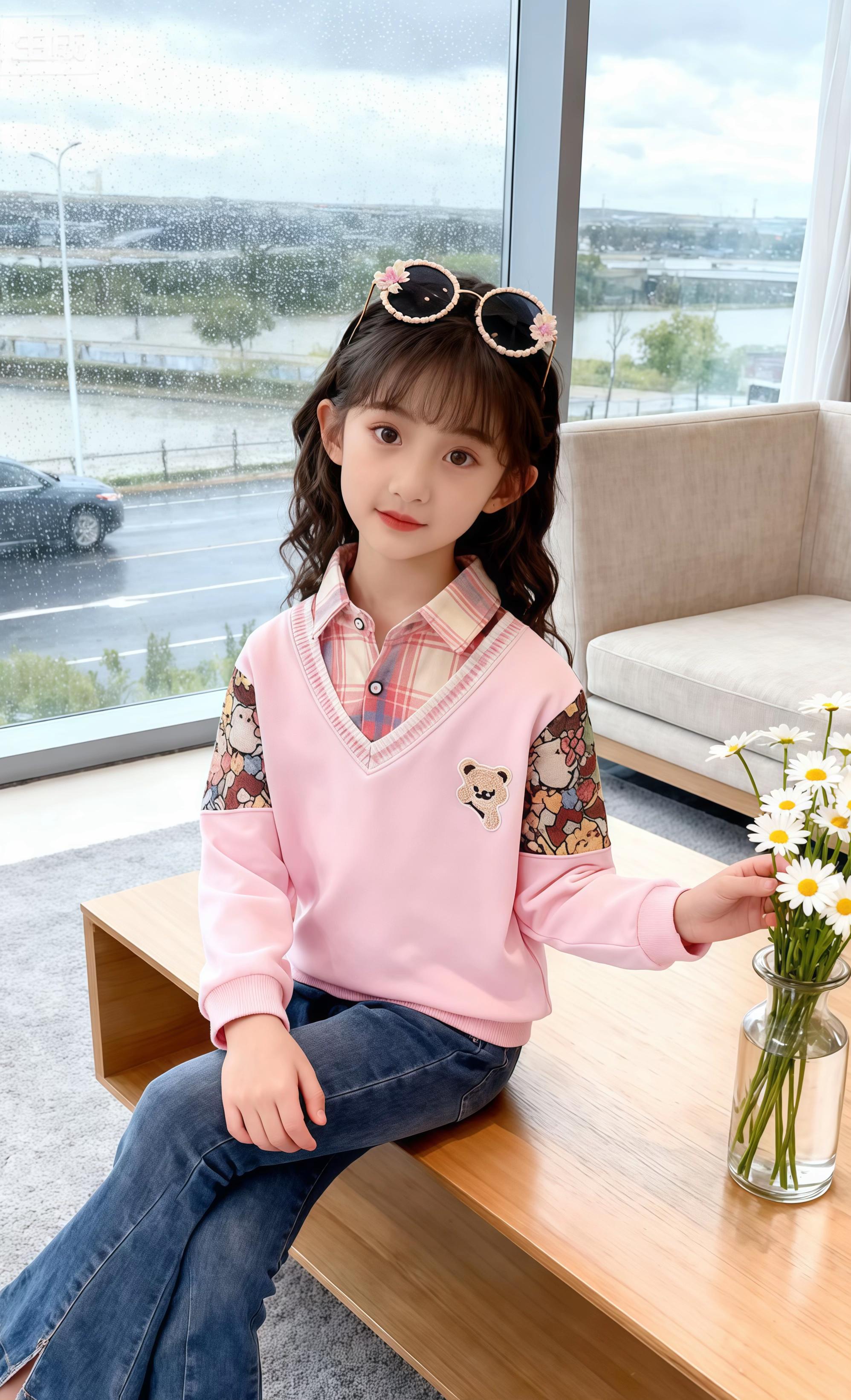 叮当猫女孩卫衣时尚洋气翻领假两件#高品质童装 #生女儿就要这样穿 #童装上新 #女童穿搭 #面料柔软舒适 @DOU+小助手 @上热门🔥🔥🔥 @抖音创作者大会