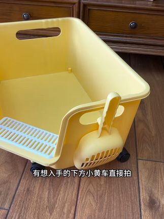 宠物用品赛道文案素材 - 可移动的猫砂盆,清洁方便,加大加深的设计,15斤大肥猫在里面也行动自如#猫砂盆#萌宠好物#养猫新手#养猫人#养猫经验分享 - 包子是只猫🐱作品