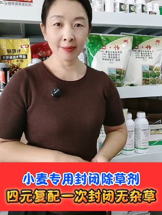 小麦专用加强版封闭除草剂,四元复配送助剂,一次封闭一季无草#小麦 #小麦封闭除草剂 #小麦除草剂 #农资肥料