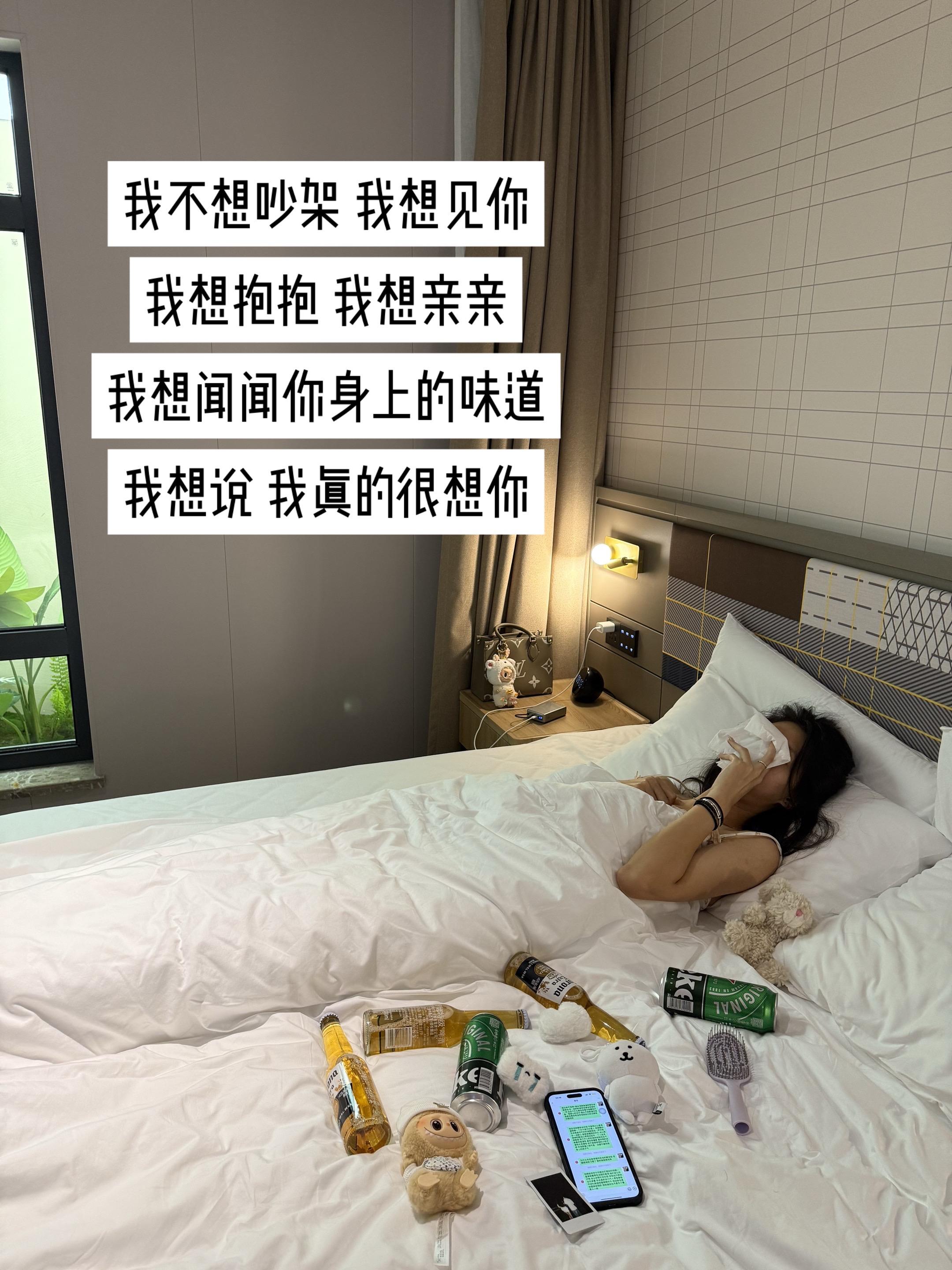 我不想吵架 我想见你我想抱抱 我想亲亲 我想闻闻你身上的味道 我想说 我真的很想你