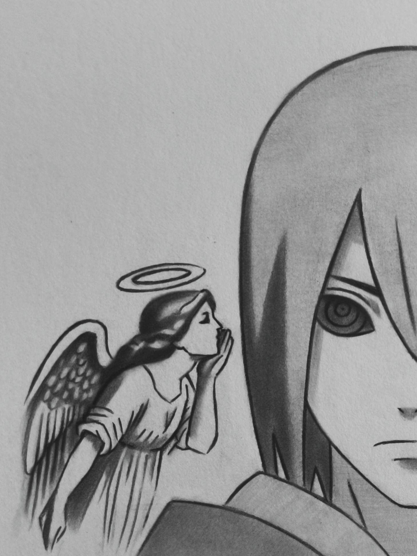 选错这把就赢了...#手绘 #秽土长门 #火影忍者手游 #天使恶魔