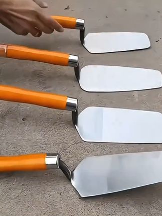 不锈钢长柄刀皿灰刀抹子抹批灰刀泥瓦工瓦瓷砖抹灰刀皿刀加厚灰匙#瓦工工具 #五金工具