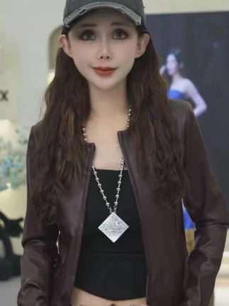 星宝定制复古辣妹机车风PU蛋白皮衣夹克外套女2025秋季新款#好物推荐🔥 #穿搭 #皮衣外套 #辣妹穿搭 #秋季新款