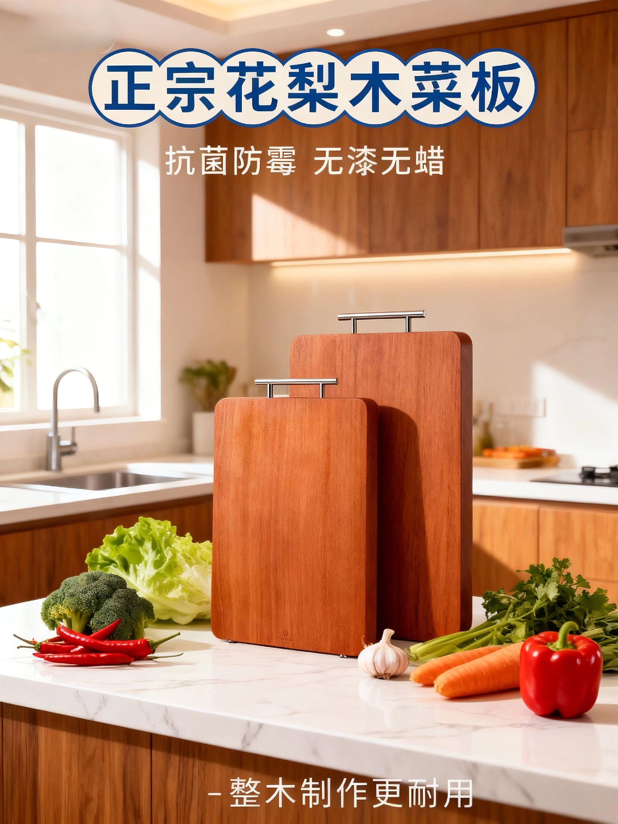 【厨房C位传家宝】这块花梨木菜板让我天天都想下厨! 💡为什么五星大厨都在用花梨木菜板? 👉非洲进口大料整木切割!3cm加厚真心稳,切骨头都不带晃的 👉天然木酸抗菌率98%!不发霉不长菌,宝妈安心之选 👉双面旋纹设计超贴心!生熟分开不串味,健康加倍 #厨房神器 #高端厨具 #宝妈必备 #花梨木菜板