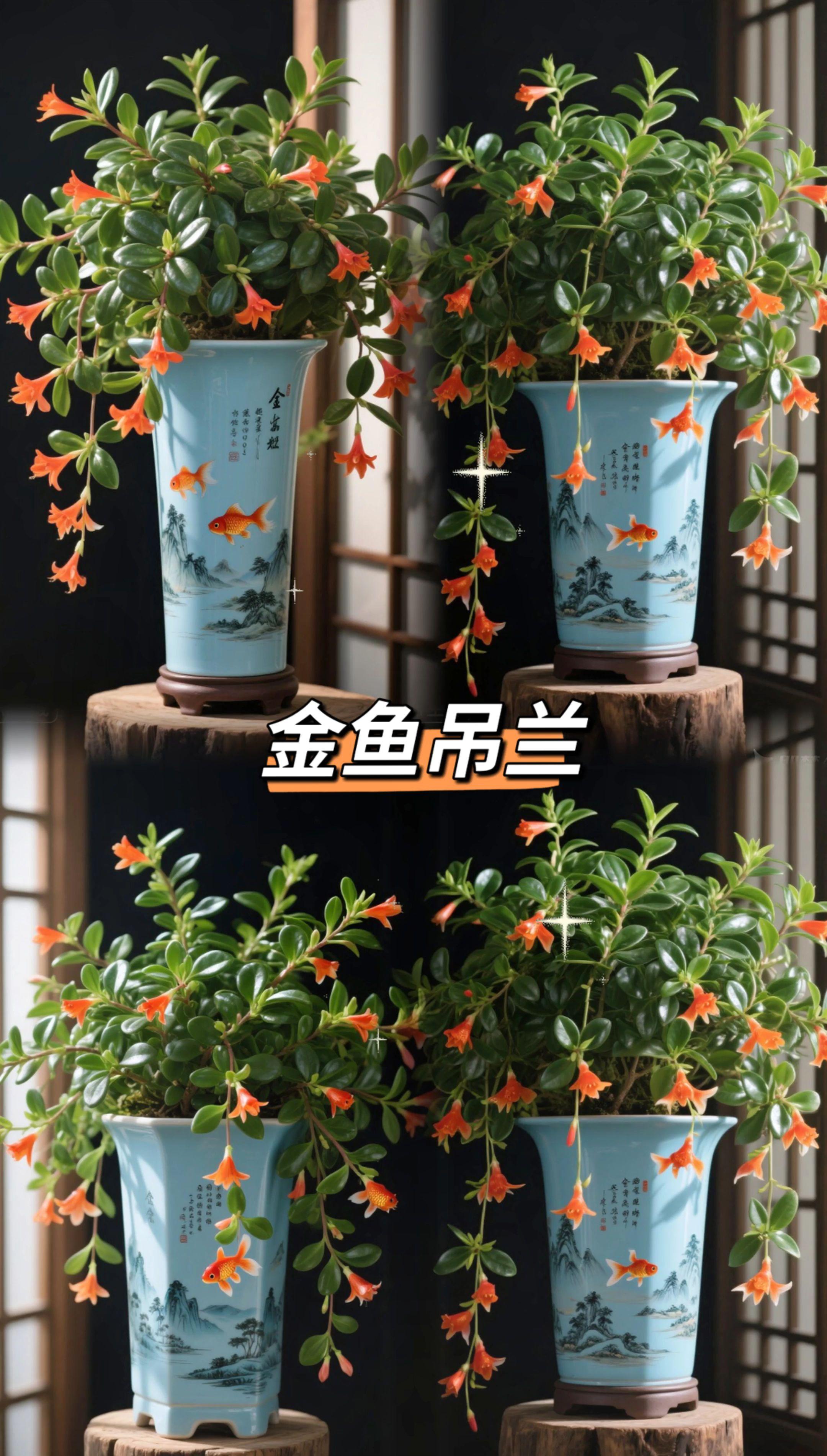 金鱼吊兰花盆栽#绿植 #花卉绿植 #绿植盆栽 #净化空气 #绿植花卉