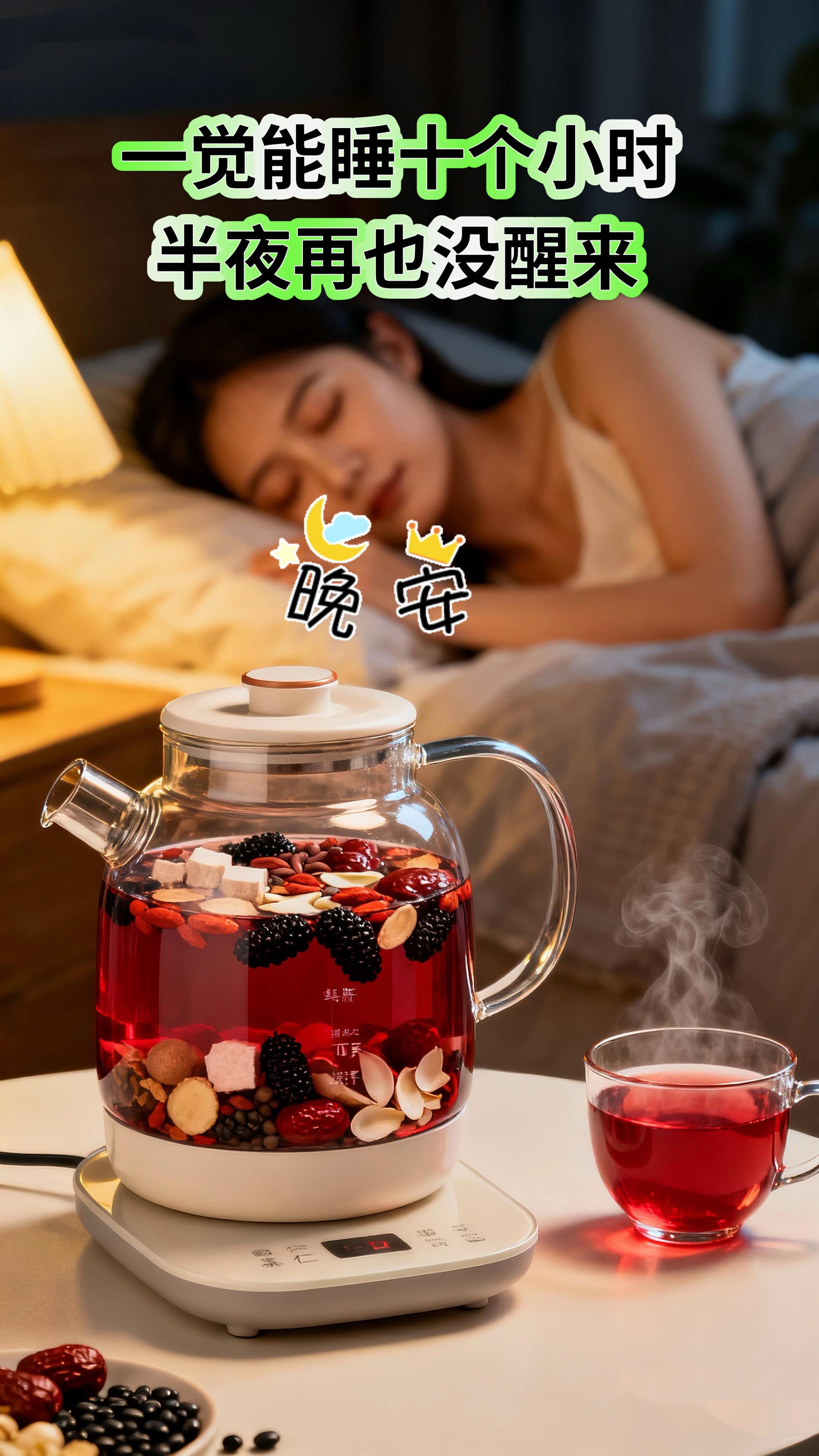 #酸枣仁百合茯苓茶这个配料表有:酸枣仁,茯苓,桑甚,大麦,栀子,红枣,甘草等。做法:材料过水一遍放入养生壶500毫米纯净水煮上十五分钟,嫌麻烦的左下角有配好的免煮款,独立包装,干净卫生,只要开水冲泡几分钟即可~#喝出好气色 #建议喝这款茶 #好喝不贵#广东靓汤